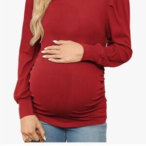 Women's Red Maternity Top